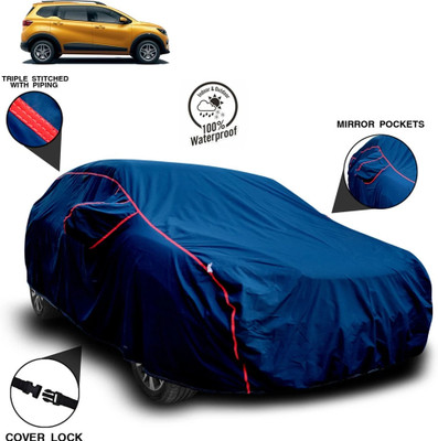 SEBONGO Car Cover For Renault Triber (With Mirror Pockets)(Blue)