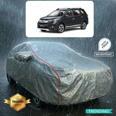 GOSHIV-car and bike accessories Car Cover For Honda BRV i-DTEC S MT (With Mirror Pockets)(Silver, Red)