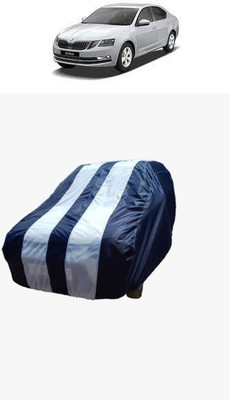 ATBROTHERS Car Cover For Skoda Octavia 1.9 SDI (Without Mirror Pockets)(White, Blue)
