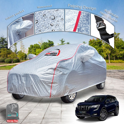 AUTOCOZEN Car Cover For Mahindra XUV 700 (With Mirror Pockets)(Silver)