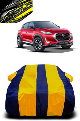 FRONCH Car Cover For Nissan Magnite (With Mirror Pockets)(Yellow, Blue)