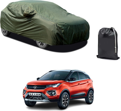 GOSHIV-car and bike accessories Car Cover For Tata Nexon (With Mirror Pockets)(Green)