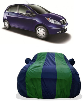 Tricway Car Cover For Tata Vista Tech (With Mirror Pockets)(Green)