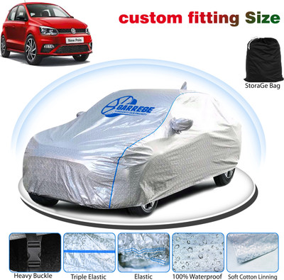 GARREGE Car Cover For Volkswagen Polo (With Mirror Pockets)(Silver, For 2017, 2018, 2019, 2020, 2021, 2022 Models)