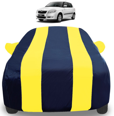 Auto Hub Car Cover For Skoda Fabia (With Mirror Pockets)(Yellow)