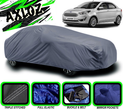 AXLOZ Car Cover For Ford Aspire (With Mirror Pockets)(Grey)