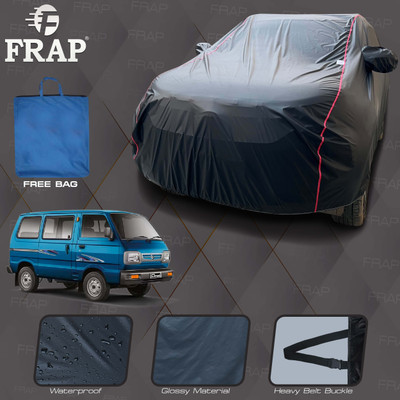 Frap Car Cover For Maruti Suzuki Omni, Omni Van, Omni MPI STD, Omni MPI CARGO (With Mirror Pockets)(Black, Red)