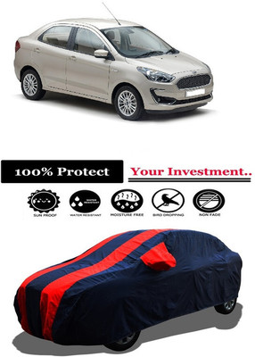 Amexride Car Cover For Ford Figo Aspire 1.2 Ti-VCT Ambiente (With Mirror Pockets)(Red)