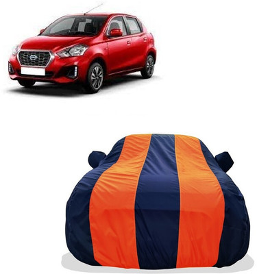 Tricway Car Cover For Datsun Datsun GO Datsun GO A Petrol (With Mirror Pockets)(Orange)