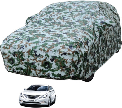 Auto Hub Car Cover For Hyundai Sonata (With Mirror Pockets)(Multicolor)