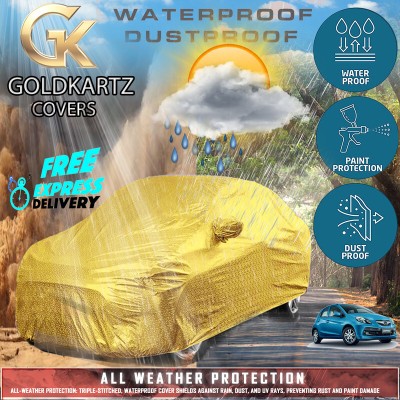 GOLDKARTZ Car Cover For Honda Brio (With Mirror Pockets)(Gold)