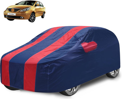 Caronix Car Cover For Tata Manza (With Mirror Pockets)(Red)