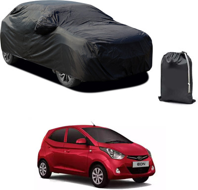 PAGORA Car Cover For Hyundai Eon (With Mirror Pockets)(Black)