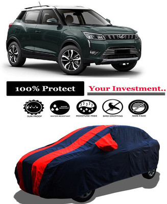Amexride Car Cover For Mahindra XUV300 W8 Option Dual Tone Diesel (With Mirror Pockets)(Red)