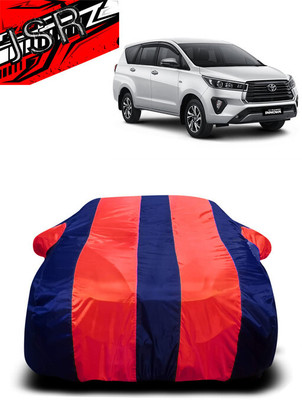 J S R Car Cover For Toyota Innova Crysta 2.4 G MT 8S (With Mirror Pockets)(Red, Blue)
