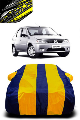 FRONCH Car Cover For Mahindra Logan 1.4 GLE (With Mirror Pockets)(Yellow, Blue)