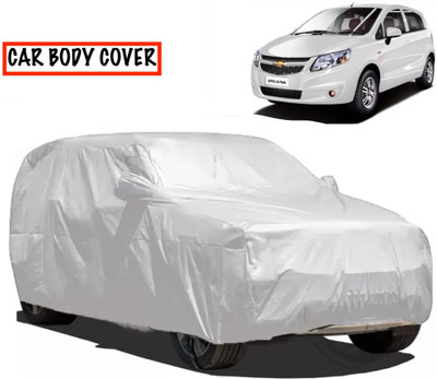 AXLOZ Car Cover For Chevrolet Sail UVA (With Mirror Pockets)(Silver)