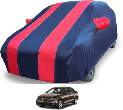MOCKHE Car Cover For Volkswagen Jetta (With Mirror Pockets)(Red)