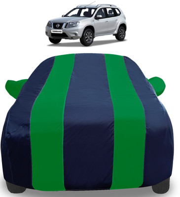 Auto Hub Car Cover For Nissan Terrano (With Mirror Pockets)(Green)