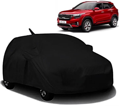 AXLOZ Car Cover For Kia SELTOS (With Mirror Pockets)(Black)