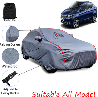 AUTOBIRSA Car Cover For Tata Tigor (With Mirror Pockets)(Grey)
