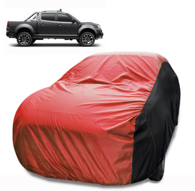 MoTRoX Car Cover For Tata Xenon (Without Mirror Pockets)(Red, Black)