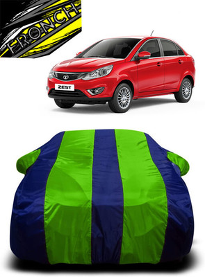 FRONCH Car Cover For Tata Zest Quadrajet 1.3 75PS XM (With Mirror Pockets)(Green, Blue)