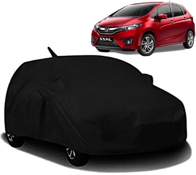 AXLOZ Car Cover For Honda Jazz (With Mirror Pockets)(Black)