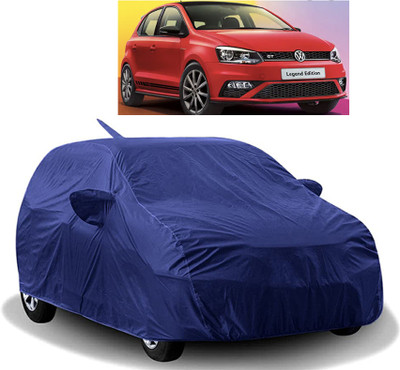 KushRoad Car Cover For Volkswagen Polo (With Mirror Pockets)(Blue)