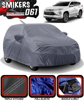 SMIKERS Car Cover For Mitsubishi Pajero Sport (With Mirror Pockets)(Grey)