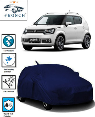 FRONCH Car Cover For Maruti Suzuki Ignis, Ignis 1.2 Sigma (With Mirror Pockets)(Blue)