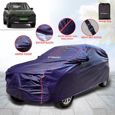 SRP PRODUCT Car Cover For Tata Punch EV (With Mirror Pockets)(Blue, For 2024 Models)