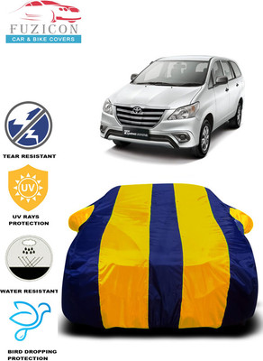 FUZICON Car Cover For Toyota Innova (With Mirror Pockets)(Yellow, Blue)