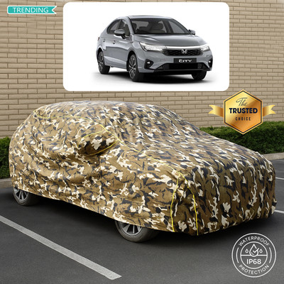 CODOKI Car Cover For Honda New City (With Mirror Pockets)(Yellow, Multicolor)