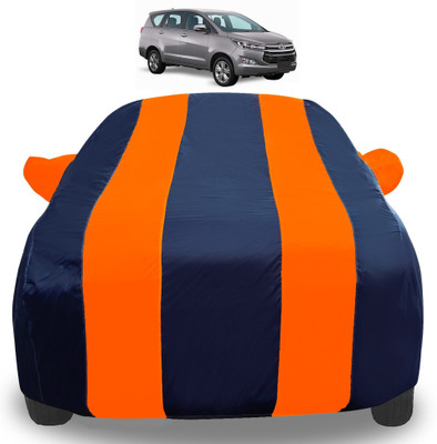 Auto Hub Car Cover For Toyota Innova Crysta (With Mirror Pockets)(Orange)