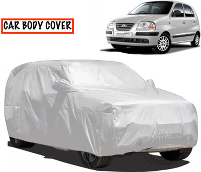 AXLOZ Car Cover For Hyundai Santro Xing (With Mirror Pockets)(Silver)