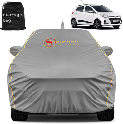 AUTOMOZEXO Car Cover For Hyundai Grand i10 (With Mirror Pockets)(Grey)