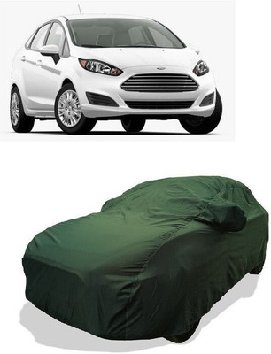 QLAX Car Cover For Maruti Fiesta 1.6L (P) (With Mirror Pockets)(Green)