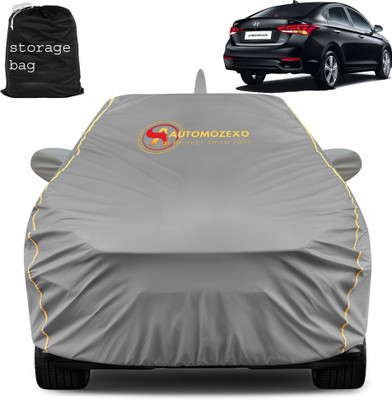 AUTOMOZEXO Car Cover For Hyundai Verna (With Mirror Pockets)(Grey)