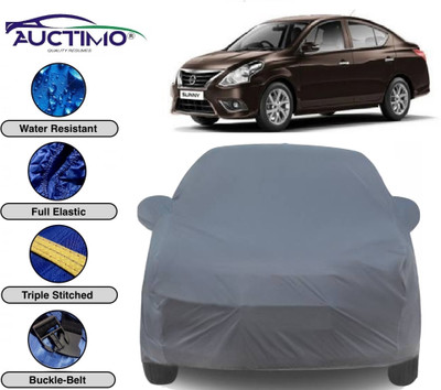AUCTIMO Car Cover For Nissan Sunny (With Mirror Pockets)(Multicolor)