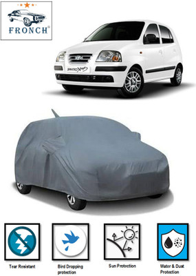 FRONCH Car Cover For Hyundai Santro Xing (With Mirror Pockets)(Grey)