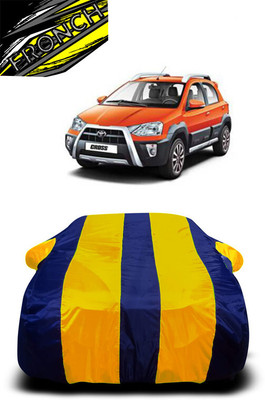 FRONCH Car Cover For Kia CROSS (With Mirror Pockets)(Yellow, Blue)