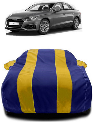 Autoprime Car Cover For Audi A4 (With Mirror Pockets)(Yellow, Blue)