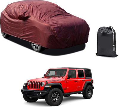 PAGORA Car Cover For Jeep Wrangler (With Mirror Pockets)(Maroon)