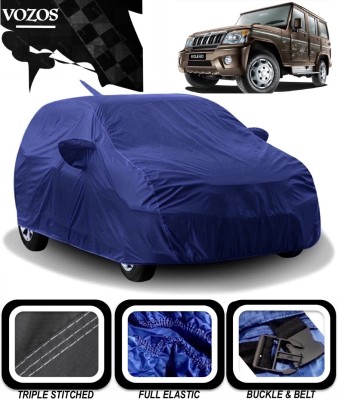 VOZOS Car Cover For Mahindra Bolero EX AC (With Mirror Pockets)(Blue)