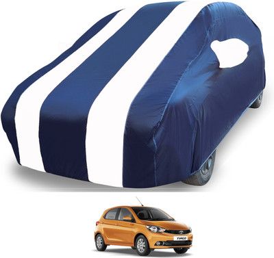 MOCKHE Car Cover For Tata Tiago (With Mirror Pockets)(Blue, Yellow)