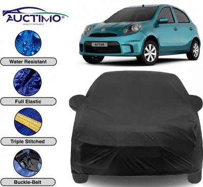 AUCTIMO Car Cover For Nissan Micra Active (With Mirror Pockets)(Multicolor)