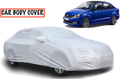 AXLOZ Car Cover For Volkswagen Vento (With Mirror Pockets)(Silver)
