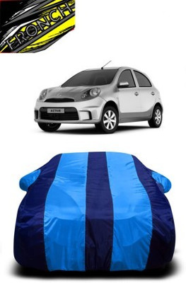 FRONCH Car Cover For Nissan Micra (With Mirror Pockets)(Blue)
