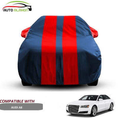 AUTO ALAXON Car Cover For Audi A8 (With Mirror Pockets)(Blue, Red)